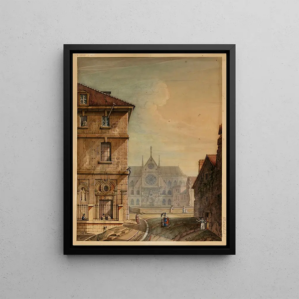 Jean Baptiste Marchal - Cathdrale NotreDame de Paris et le vieil HtelDieu.webp