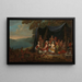 Fête campestre con cortigiani turchi sotto una tenda - Jean-Baptiste Vanmour — quadro incorniciato alla parete