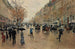 Boulevard Poissonnière in autunno - Jean Béraud — vista dell’opera