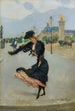 Elegante davanti al Grand Palais sul ponte Alexandre III - Jean Béraud — vista dell’opera