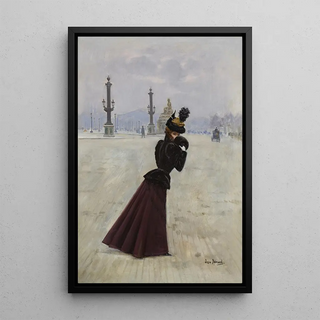 Jean Braud - Jeune femme place de la Concorde.webp