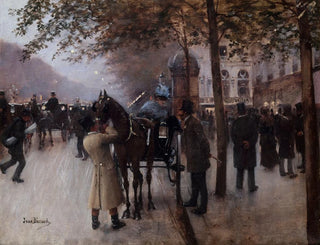 Le boulevard des Capucines le soir devant le Café Napolitain - Jean Béraud — vista dell’opera