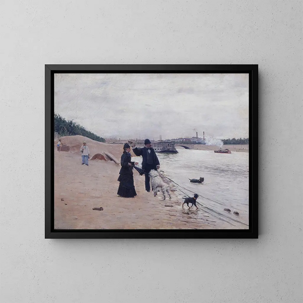 I bordi della Senna - Jean Béraud — quadro incorniciato alla parete