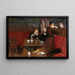 Tre personaggi in un caffè - Jean Béraud — quadro incorniciato alla parete