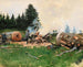 Uomo di legno in un villaggio di montagna - Jean Béraud — vista dell’opera