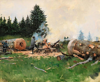 Jean Braud - Woodman In A Moutain Village.webp