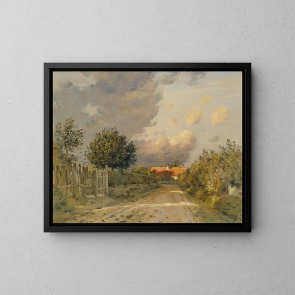 Tard nella serata in campagna francese - Jean-Charles Cazin — quadro incorniciato alla parete