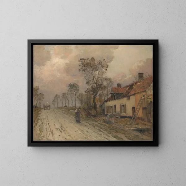 La Route Nationale à Samer - Jean-Charles Cazin — quadro incorniciato alla parete