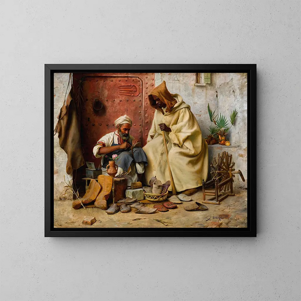 Il calzolaio - Jean Discart — quadro incorniciato alla parete