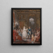 Una festa in un interno Louis XVI illuminato da un candelabro e una torcia con una coppia che danza il minuetto - Jean Démosthène Dugourc — quadro incorniciato alla parete