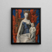 Madonna con Bambino circondata da angeli - Jean Fouquet — quadro incorniciato alla parete