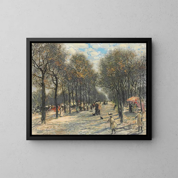 Tutti gli alberi agli Champs-Élysées - Jean François Raffaëlli — quadro incorniciato alla parete