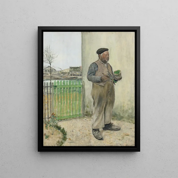 Bonhomme venuto a dipingere la sua barriera - Jean François Raffaëlli — quadro incorniciato alla parete