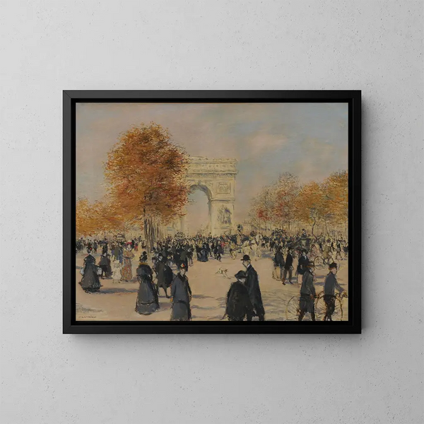 Les Champs-Élysées - Jean François Raffaëlli — quadro incorniciato alla parete