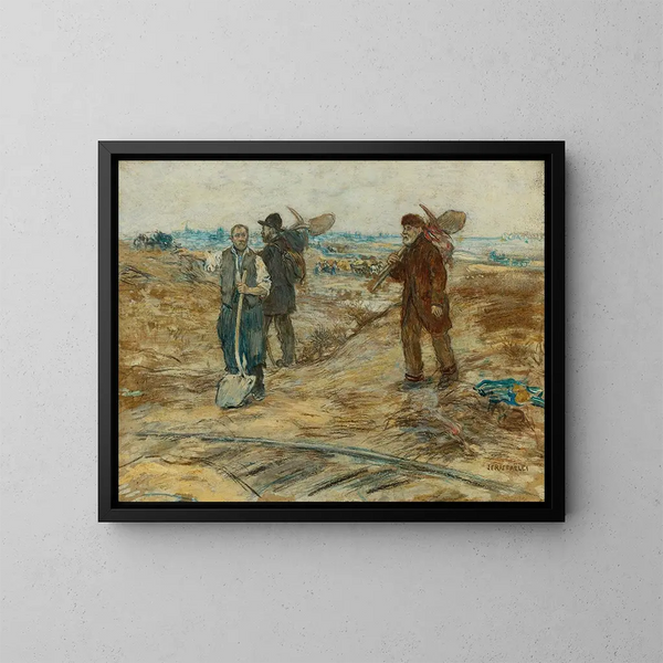 I Tre Operai - Jean François Raffaëlli — quadro incorniciato alla parete