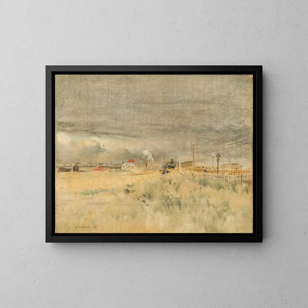 Locomotive in manovra - Jean François Raffaëlli — quadro incorniciato alla parete