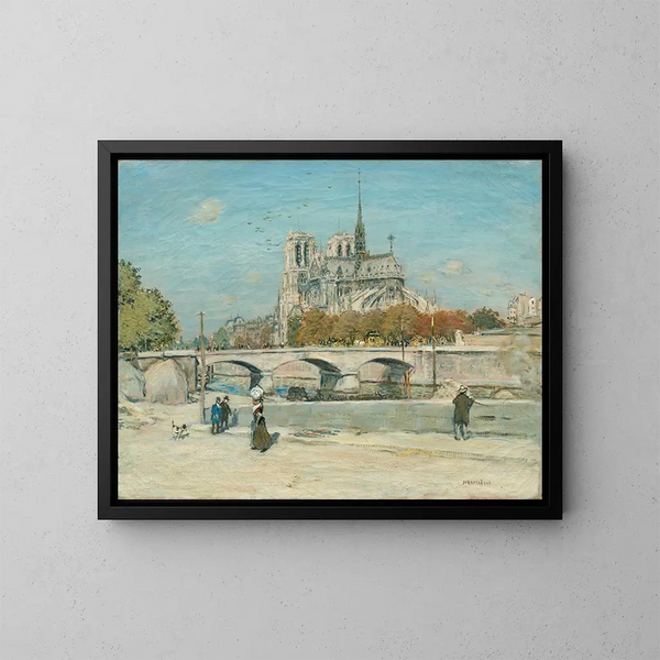 Notre-Dame visto dal quai de la Tournelle - Jean François Raffaëlli — quadro incorniciato alla parete