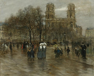 Place Saint-Sulpice, Parigi - Jean François Raffaëlli — vista dell’opera