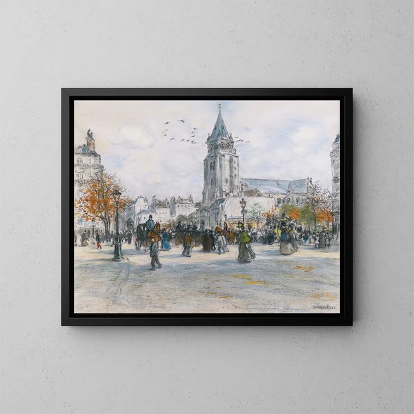 Saint-Germain-des-Prés - Jean François Raffaëlli — quadro incorniciato alla parete
