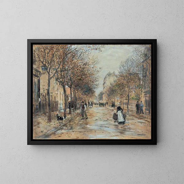 Rue à Asnières - Jean François Raffaëlli — quadro incorniciato alla parete
