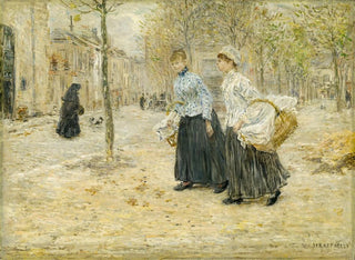 Jean Franois Raffalli - Two Washerwomen Crossing a Small Park in Paris.webp
