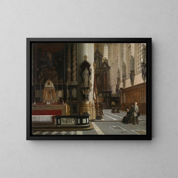 Interno della chiesa di San Paolo ad Anversa - Jean Geeraerts — quadro incorniciato alla parete