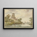 Piccolo fiume sulle rive del quale si trovano due mulini a vento - Jean Georges Teissier — quadro incorniciato alla parete
