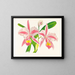 Cattleya trianae var. striata - Jean Jules Linden — quadro incorniciato alla parete