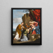 Adorazione del Bambino Gesù con tre santi - Jean Le Clerc — quadro incorniciato alla parete