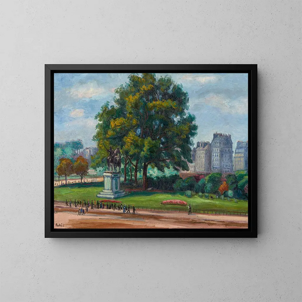 Statua di Carlo Magno, piazza di Notre-Dame - Jean Misceslas Peské — quadro incorniciato alla parete