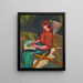 Lettura nel lettino - Jean Peské — quadro incorniciato alla parete