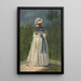Una donna elegante vista di spalle - Jean Pillement — quadro incorniciato alla parete