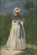 Una donna elegante vista di spalle - Jean Pillement — vista dell’opera