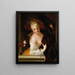 Una donna alla finestra - Jean Raoux — quadro incorniciato alla parete