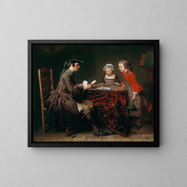 Le torri di carte - Jean Siméon Chardin — quadro incorniciato alla parete