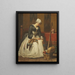 La brodeuse - Jean Siméon Chardin — quadro incorniciato alla parete
