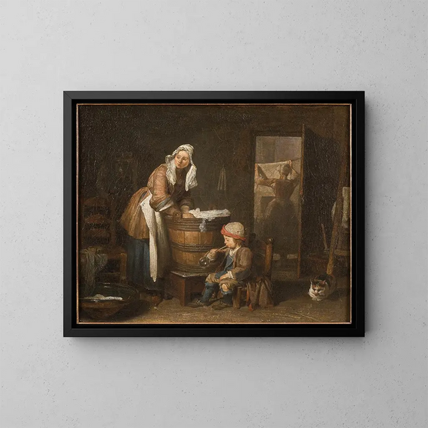 La Laveuse - Jean Siméon Chardin — quadro incorniciato alla parete