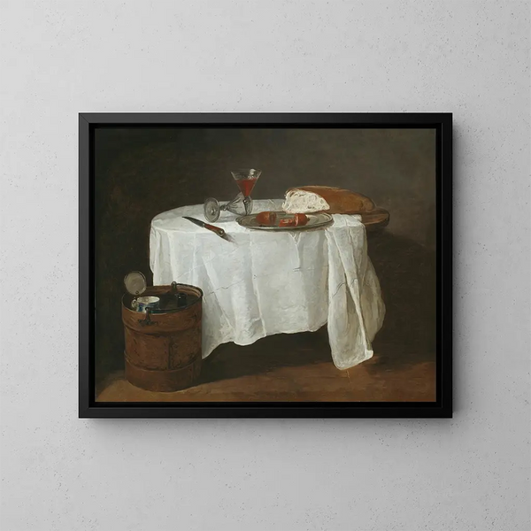 La nappe blanche - Jean Siméon Chardin — quadro incorniciato alla parete