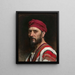 Ritratto di uomo con turbante - Jean Syndon Faurie — quadro incorniciato alla parete