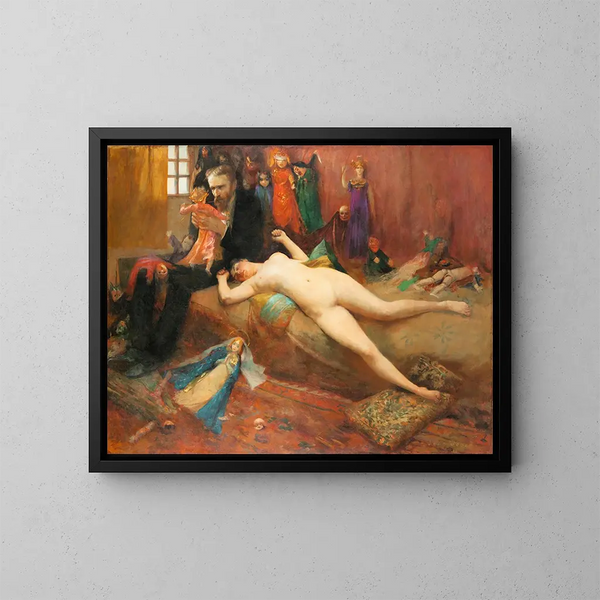 L'Uomo con le bambole - Jean Veber — quadro incorniciato alla parete