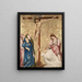 Calvario con un monaco certosino - Jean de Beaumetz — quadro incorniciato alla parete