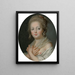 Una giovane donna al suo toilette - Jeanne-Philiberte Ledoux — quadro incorniciato alla parete