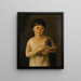 Ritratto di una bambina con il suo carlino - Jeanne-Élisabeth Chaudet — quadro incorniciato alla parete