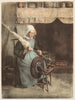 La Femme filando a L'Aieule - Jeanne Graines — vista dell’opera