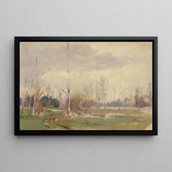 Paesaggio fluviale - Jeanne Jégou-Cadart — quadro incorniciato alla parete