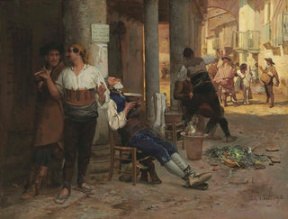 Barbier ambulante in Spagna - Jehan Georges Vibert — vista dell’opera