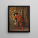 Polonius dietro la tenda - Jehan Georges Vibert — quadro incorniciato alla parete