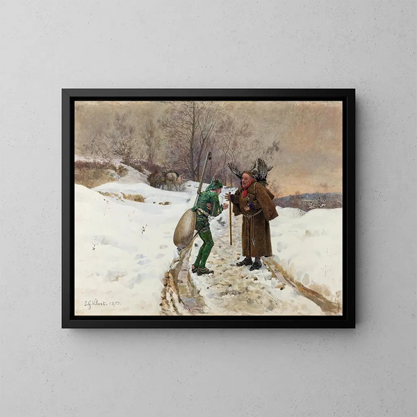 La Fourmi et la Cigale - Jehan Georges Vibert — quadro incorniciato alla parete