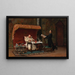 Il Pranzo dei canonici - Jehan Georges Vibert — quadro incorniciato alla parete