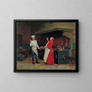 La sauce merveilleuse - Jehan Georges Vibert — quadro incorniciato alla parete